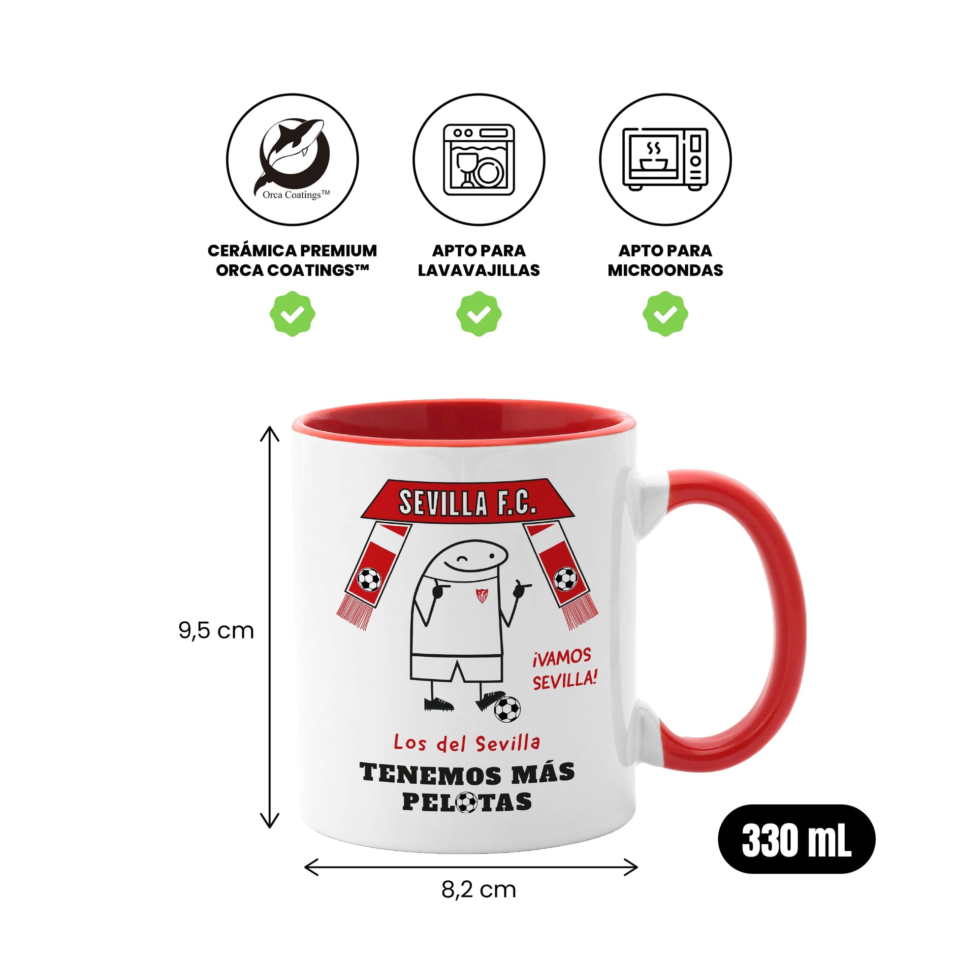 Taza Sevilla FC - Los del Sevilla tenemos más pelotas