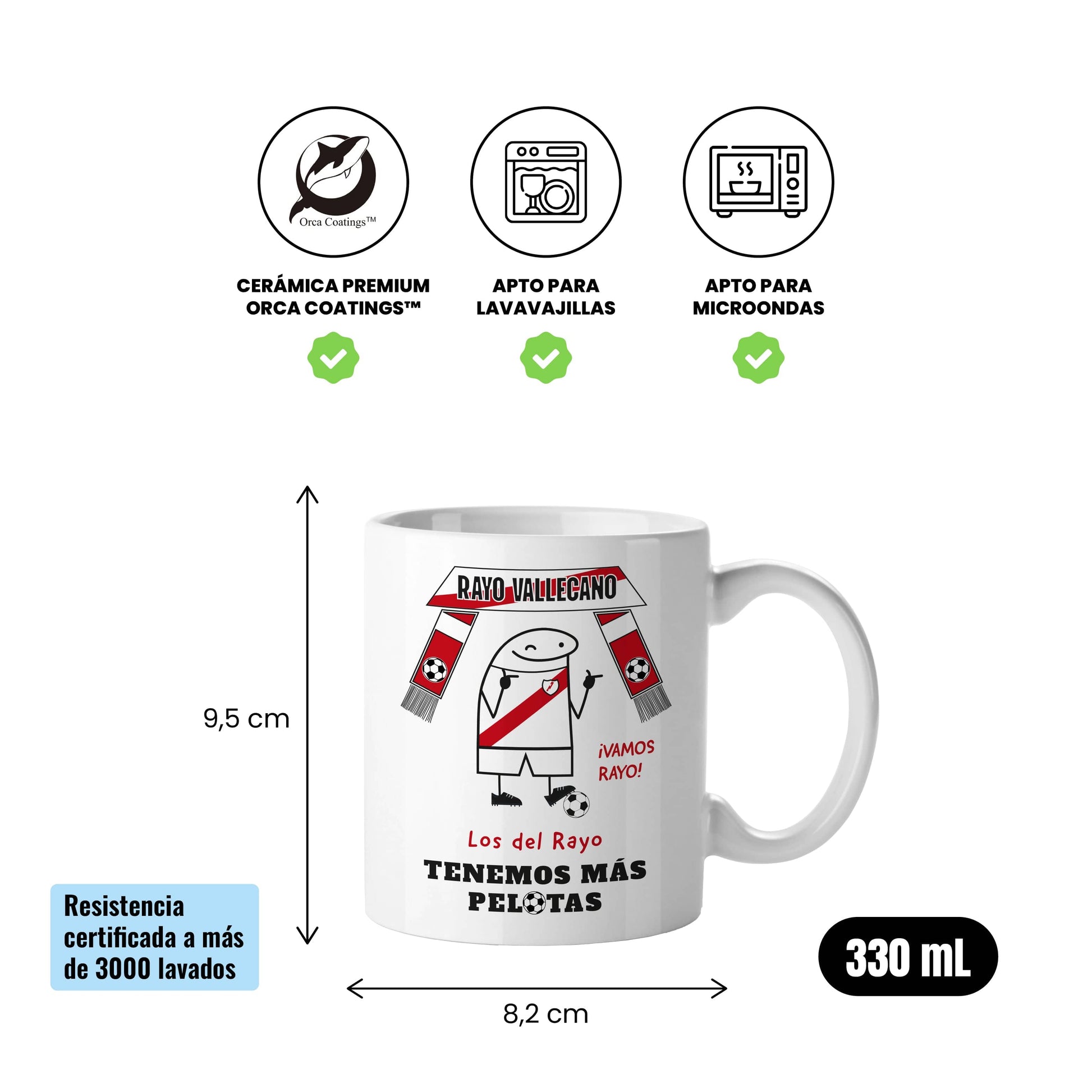 Taza Rayo Vallecano - Los del Rayo tenemos más pelotas