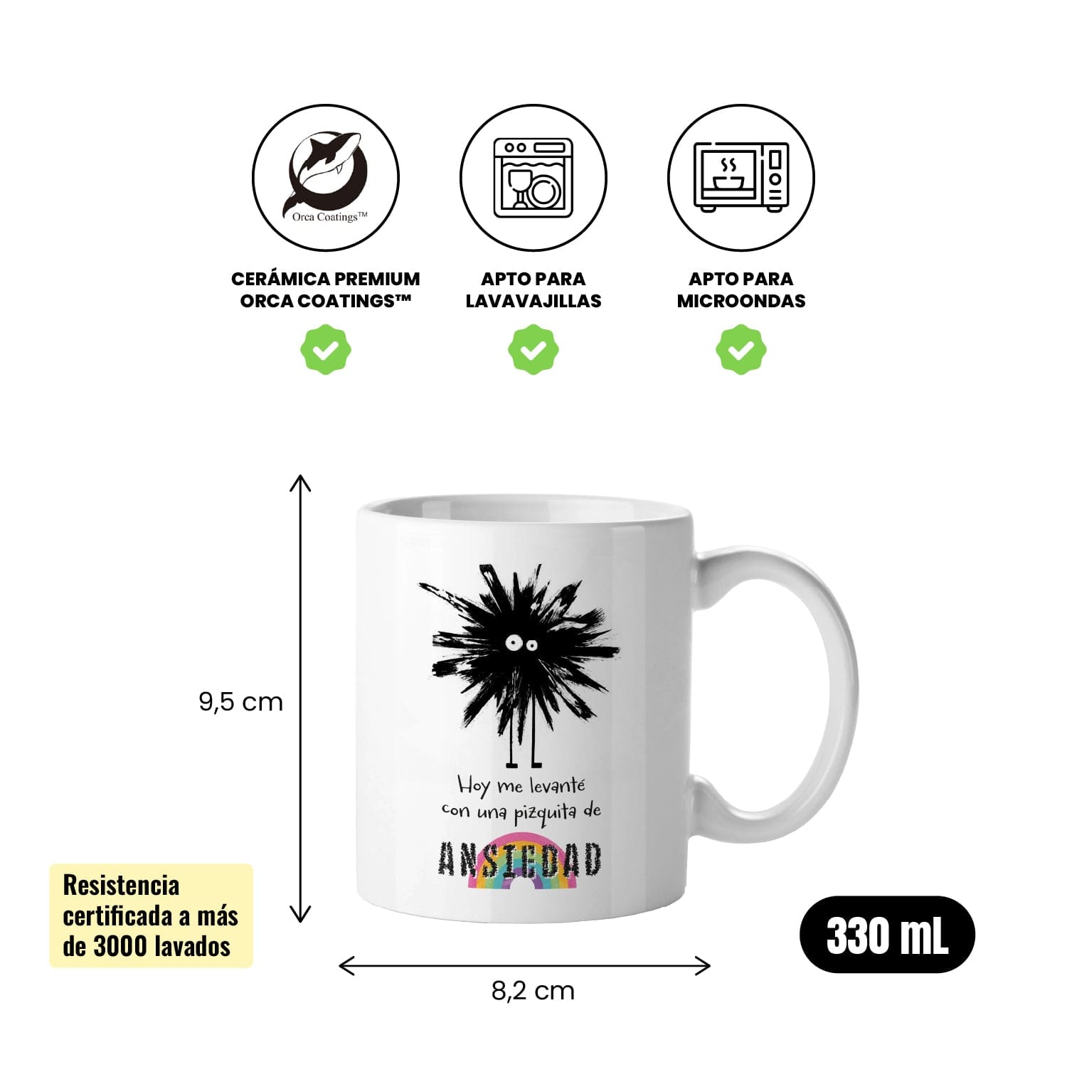Taza Hoy me levanté con una pizquita de ansiedad