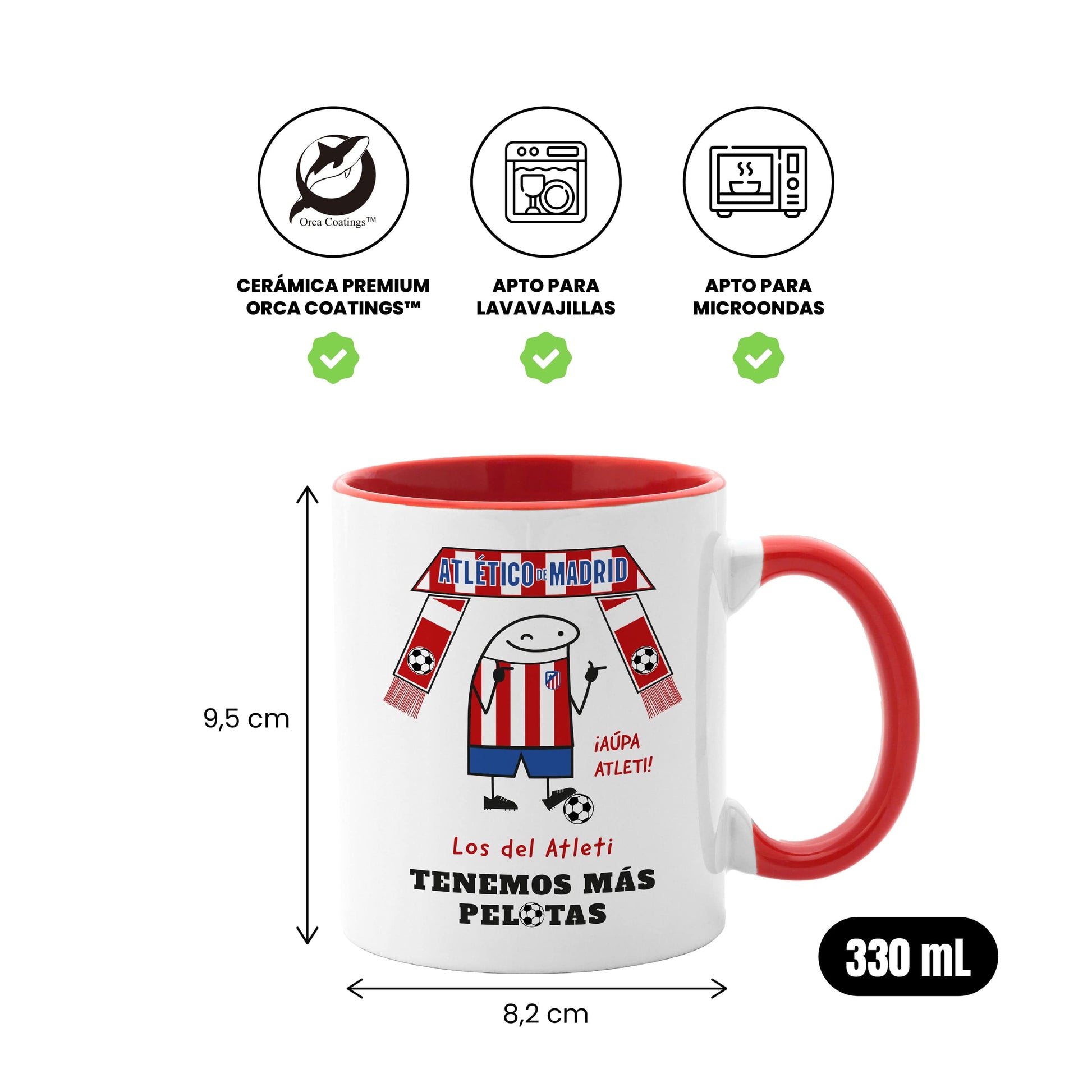 Taza Atlético de Madrid - Los del Atleti tenemos más pelotas