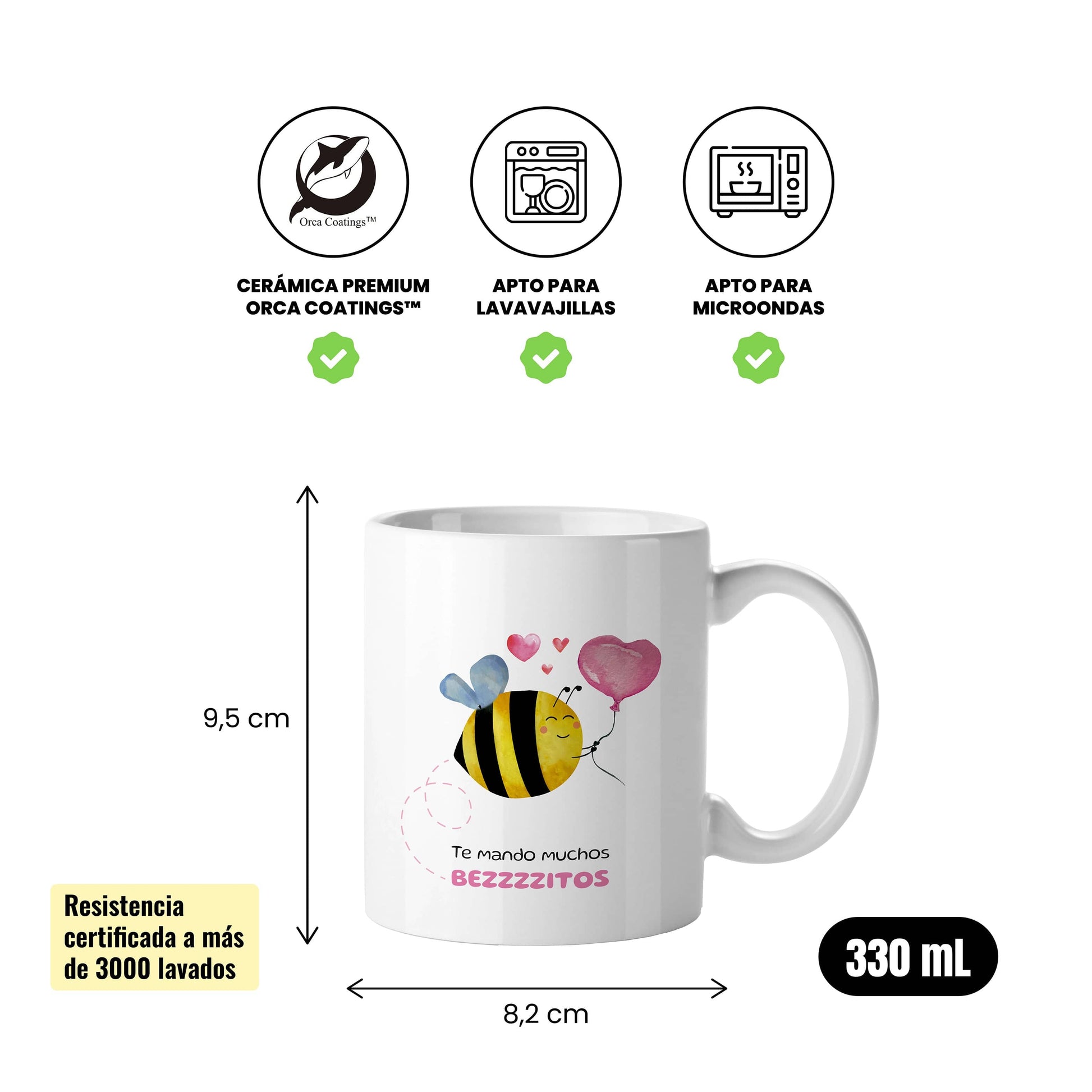 Taza Te mando muchos beezzzitos