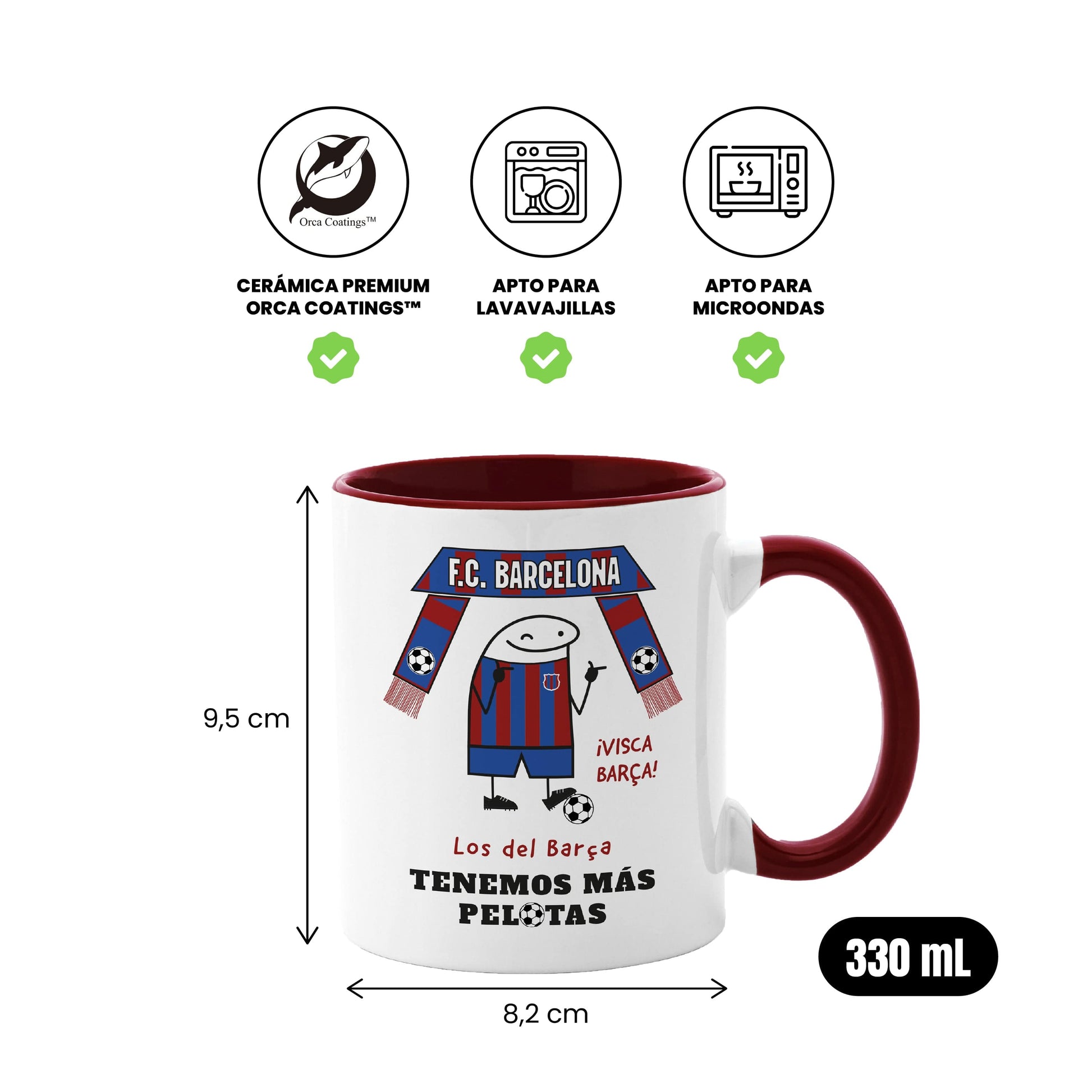 Taza FC Barcelona - Los del Barça tenemos más pelotas