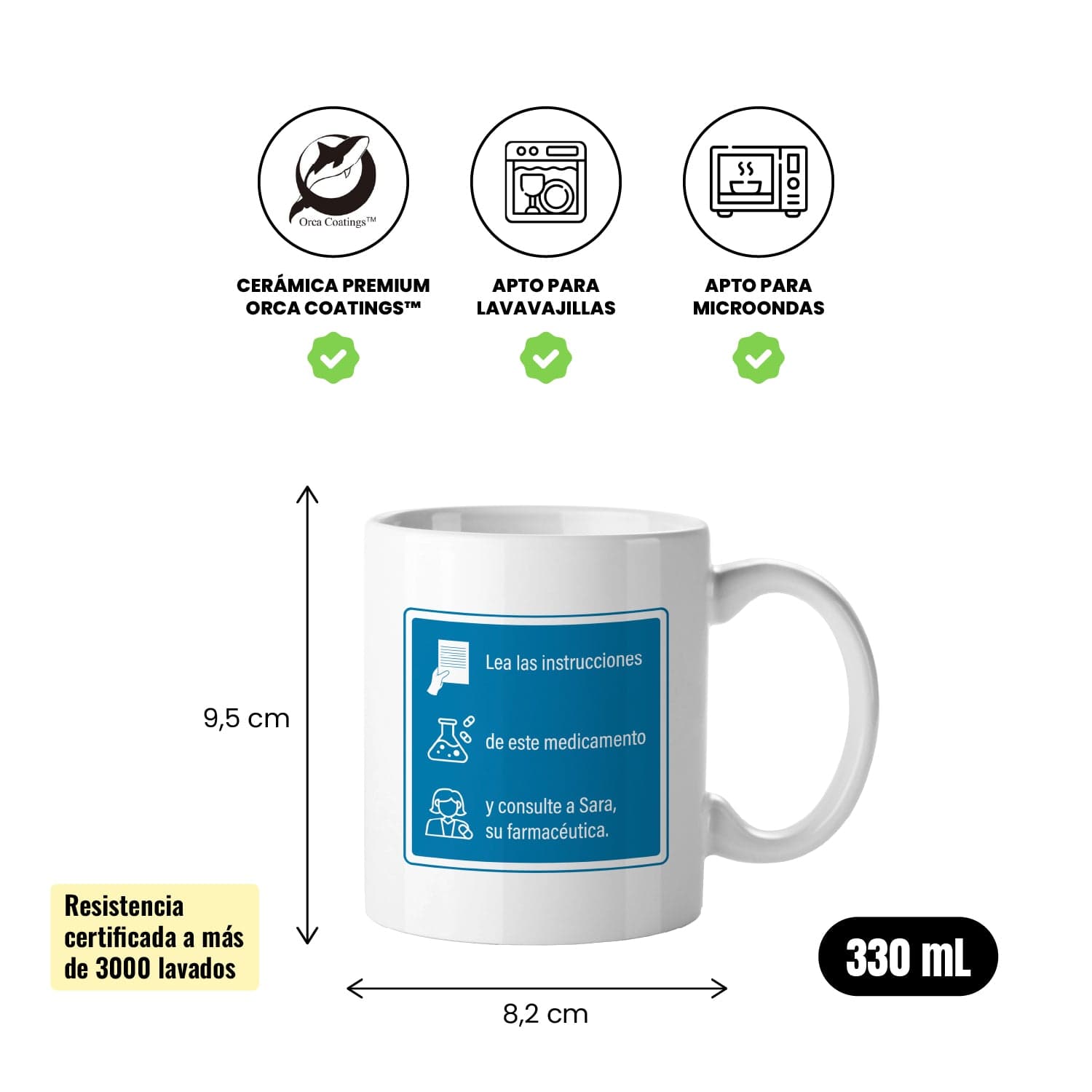 Taza Consulte a su farmacéutico (personalizada)