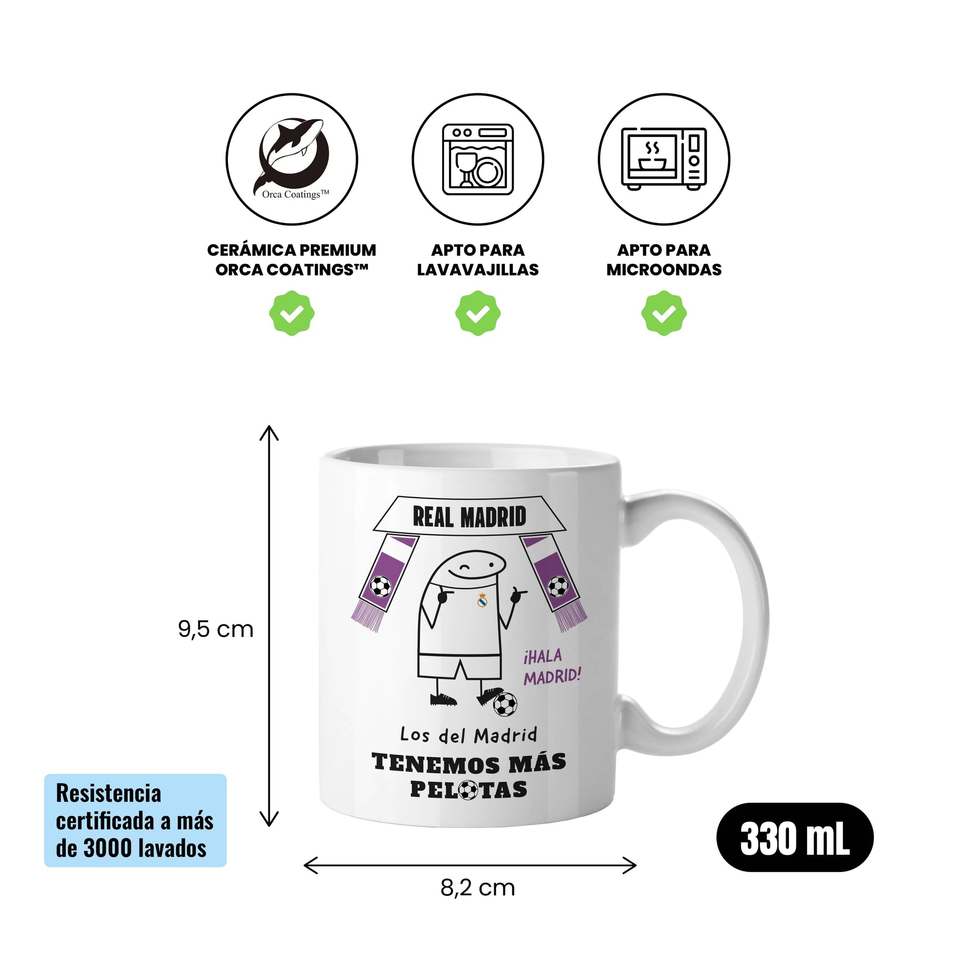 Taza Real Madrid - Los del Madrid tenemos más pelotas