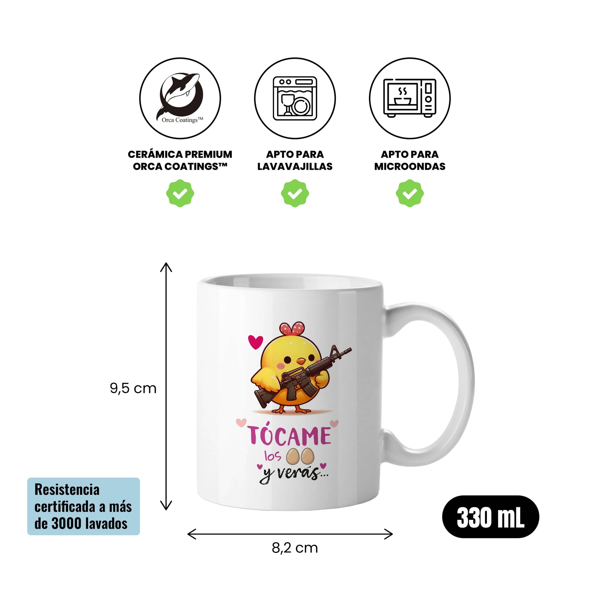 Taza Tócame los huevos y verás