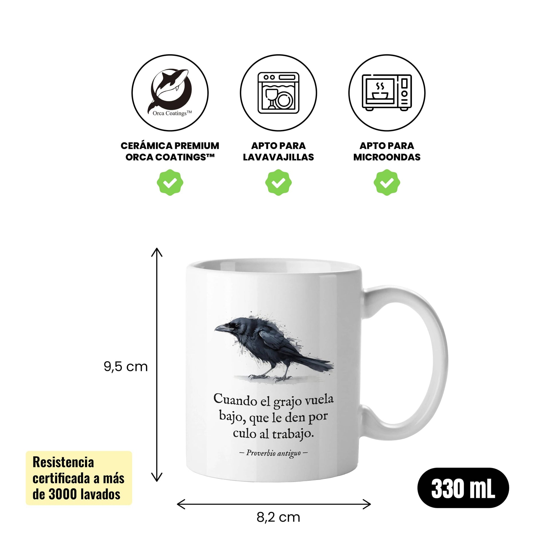 Taza Cuando el grajo vuela bajo