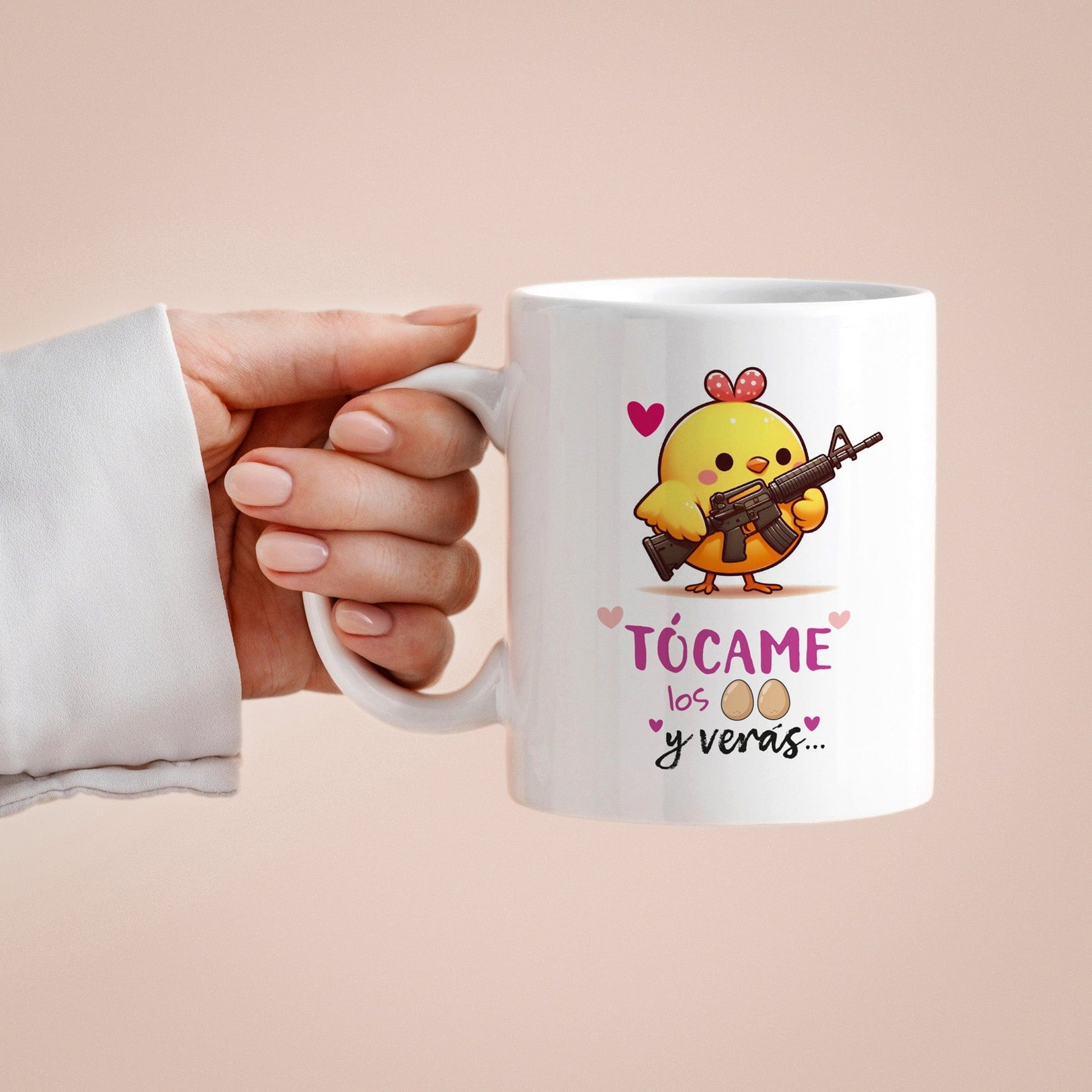 Taza Tócame los huevos y verás