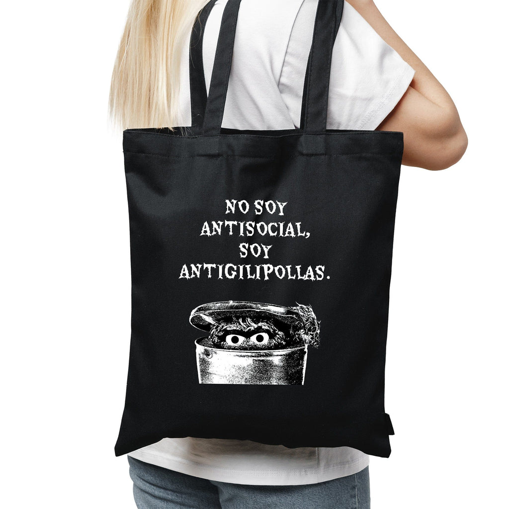 Tote bag No soy antisocial, soy antigilipollas