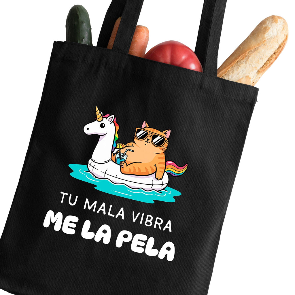 Tote bag Tu mala vibra me la pela