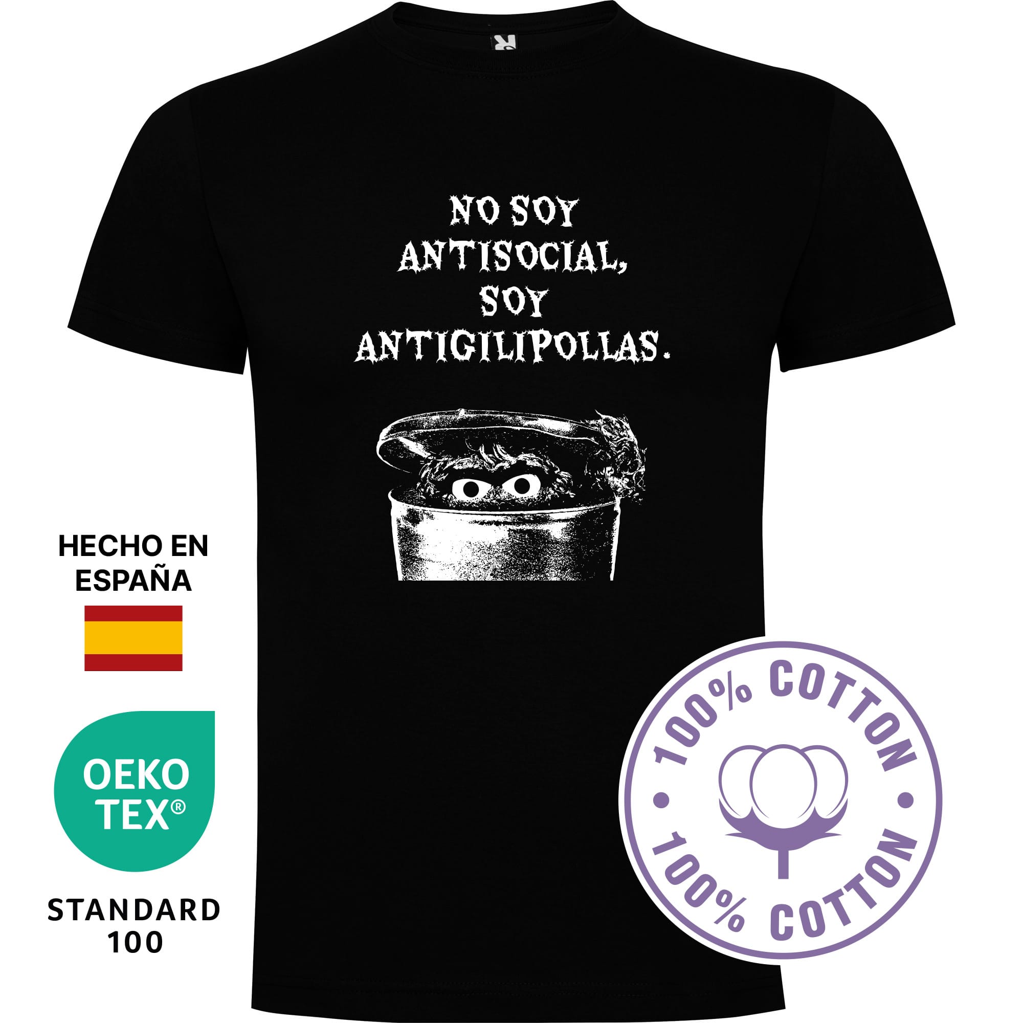 Camiseta No soy antisocial, soy antigilipollas