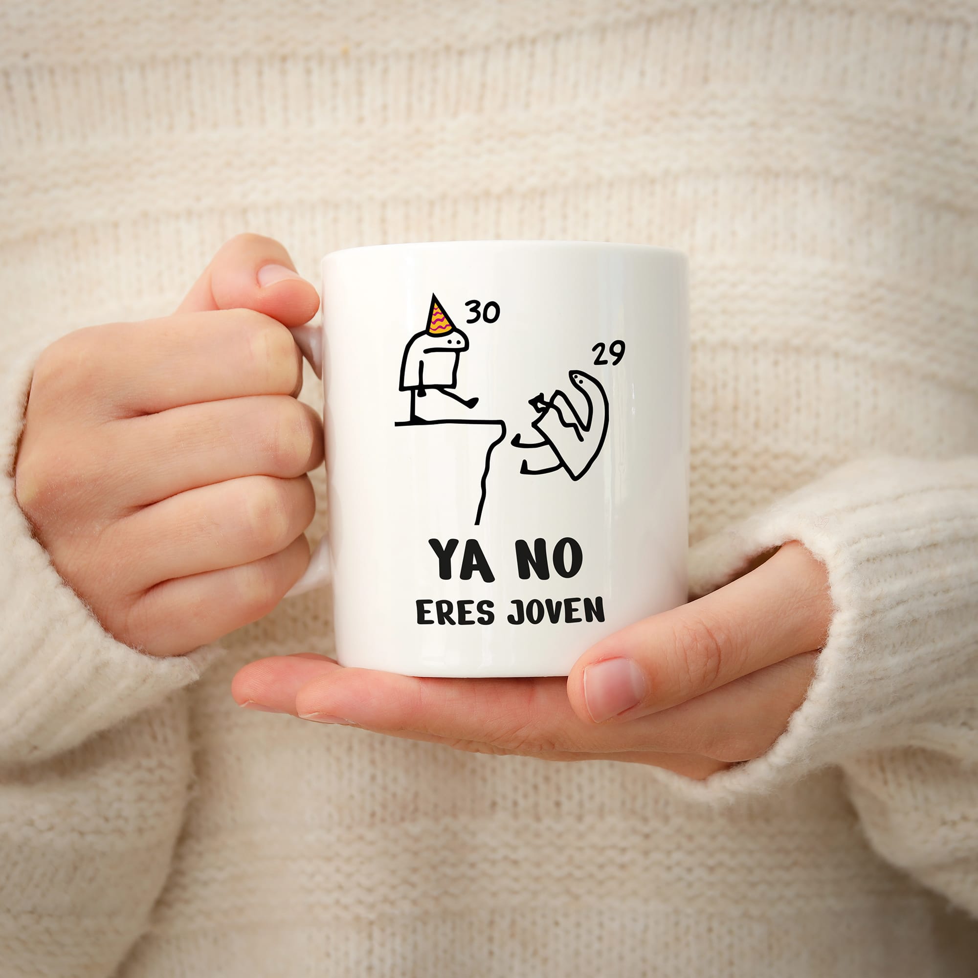 Taza Cumpleaños Ya no eres joven, cambio de década 20-70 años