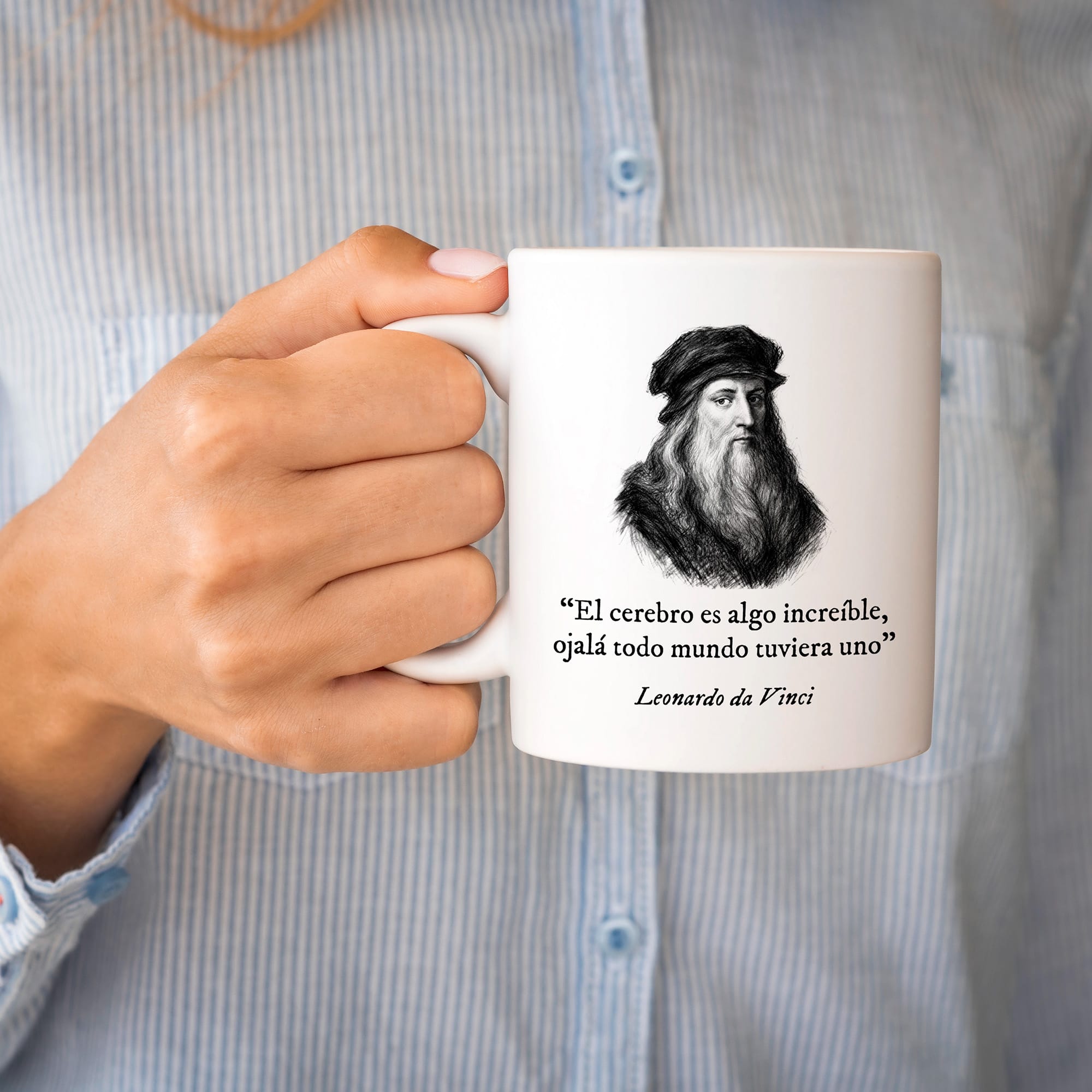 Taza El cerebro es algo increíble, ojalá todo el mundo tuviera uno. Da Vinci
