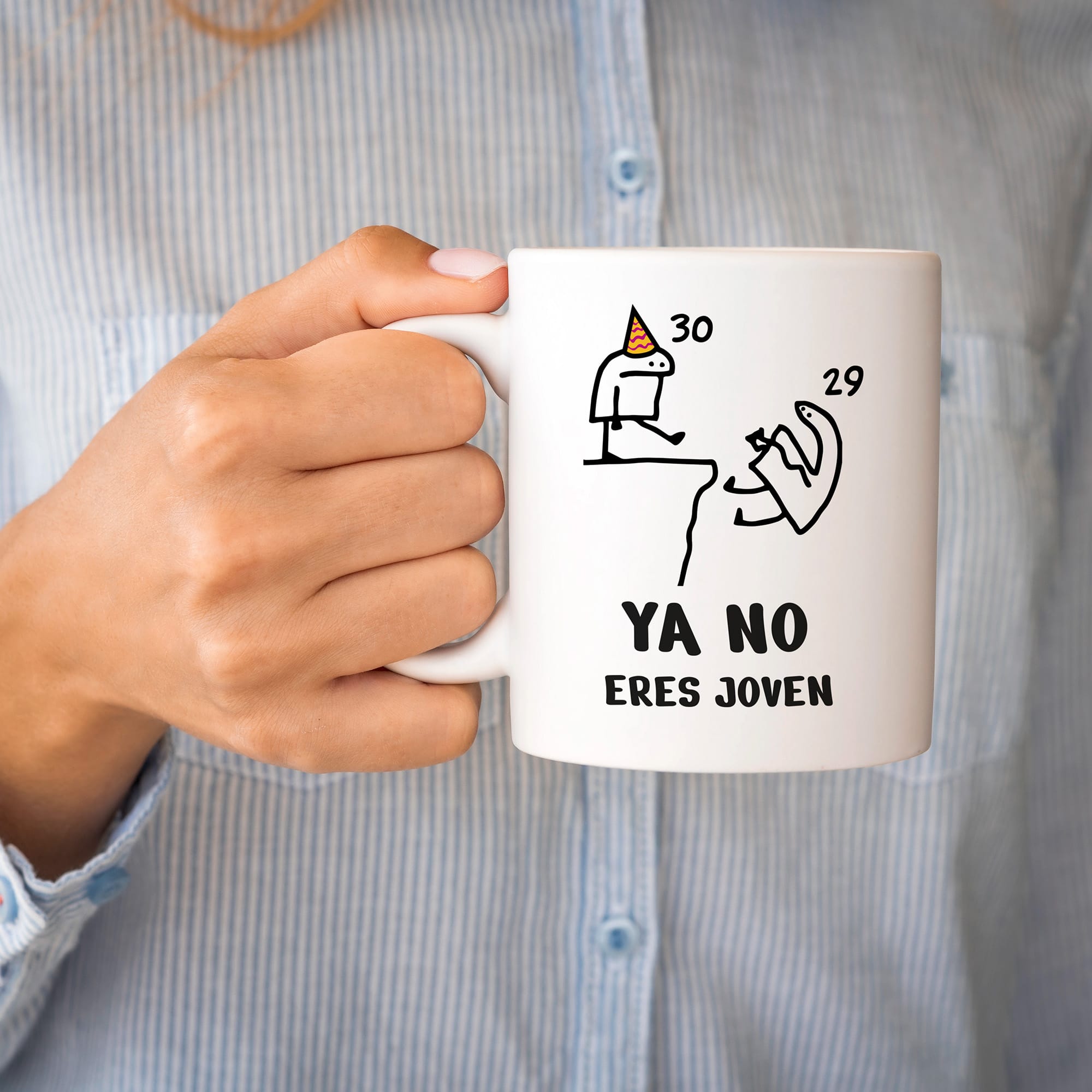 Taza Cumpleaños Ya no eres joven, cambio de década 20-70 años