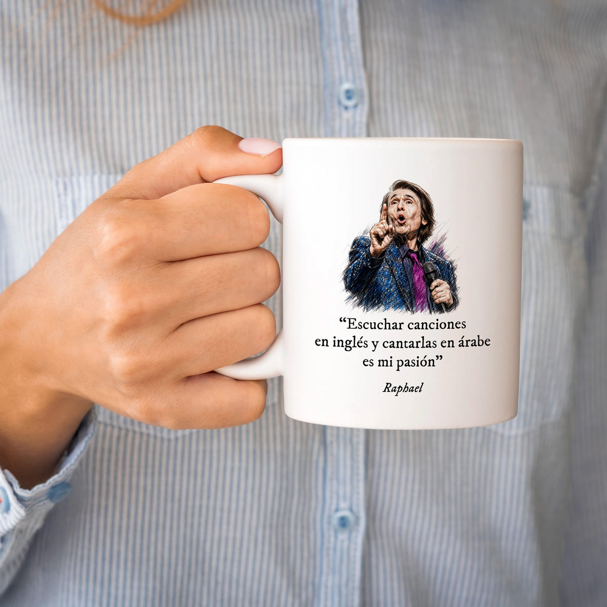 Taza Escuchar canciones en inglés y cantarlas en árabe es mi pasión. Raphael