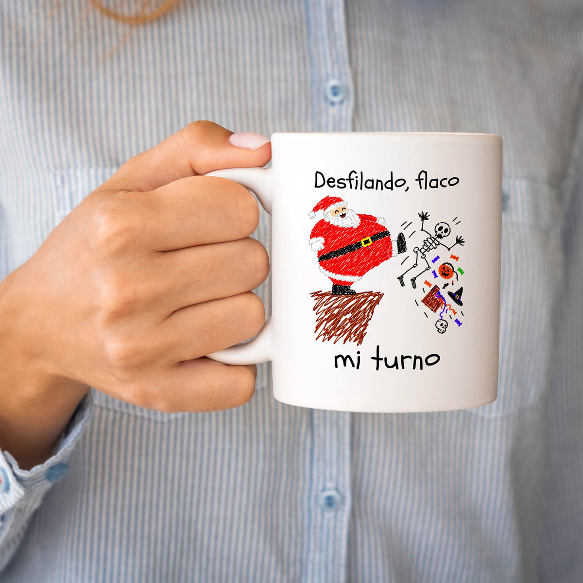 Taza Desfilando, flaco. Mi turno