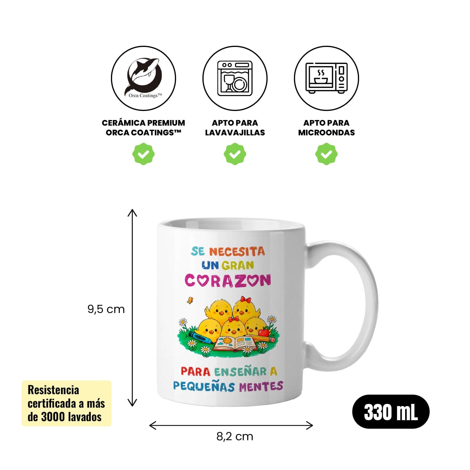 Taza Se necesita un gran corazón para enseñar a pequeñas mentes
