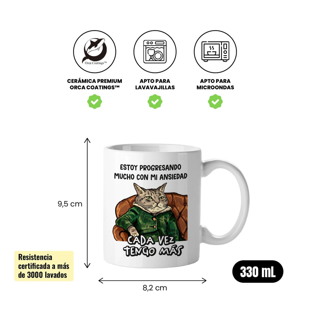 Taza Estoy progresando mucho con mi ansiedad