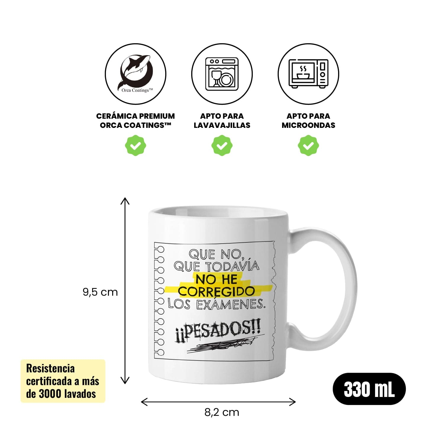 Taza Todavía no he corregido los exámenes, pesados