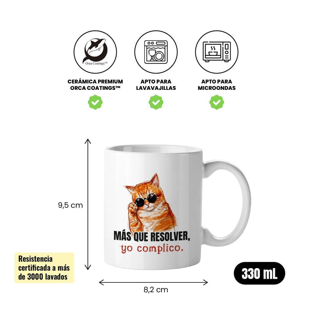 Taza Más que resolver, yo complico