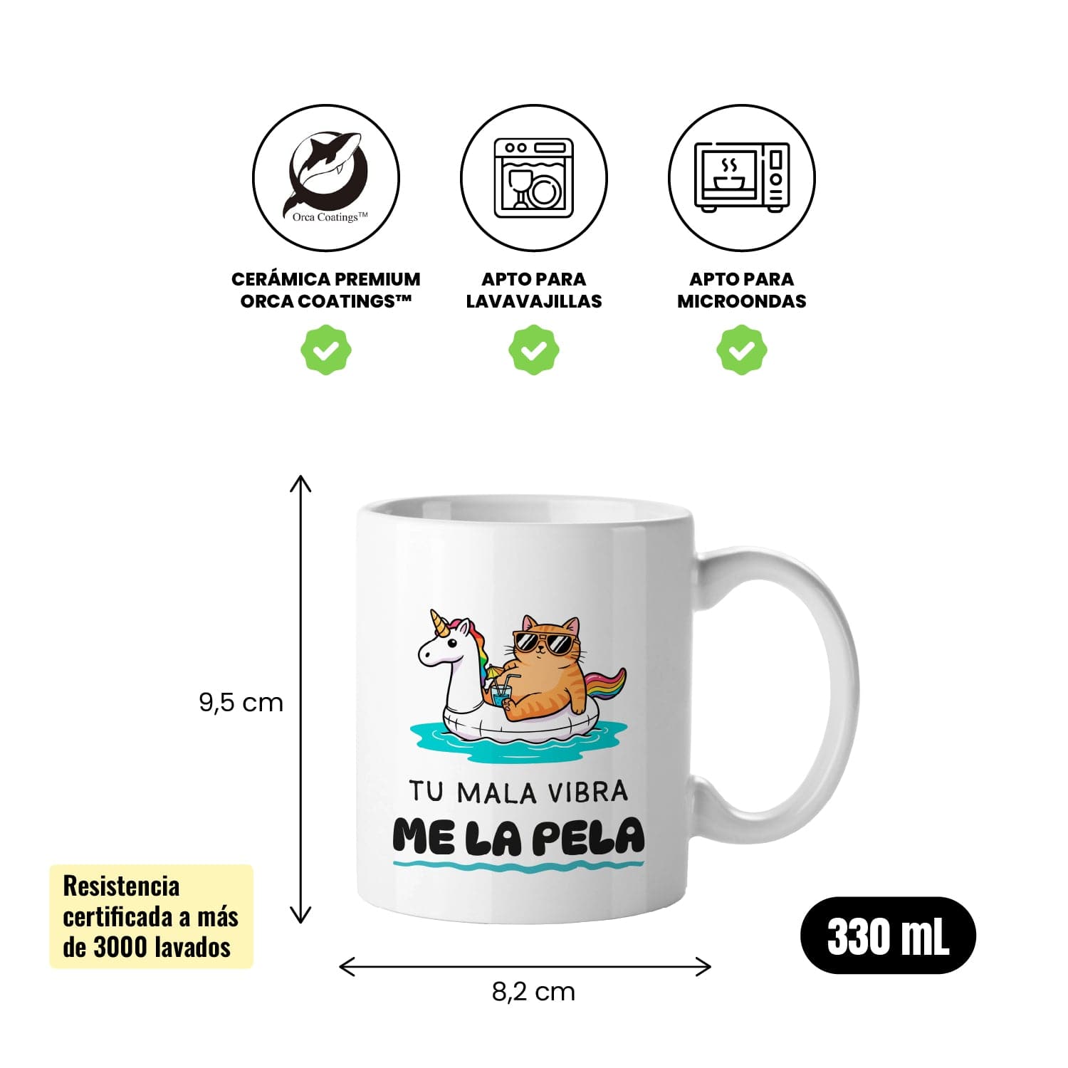 Taza Tu mala vibra me la pela