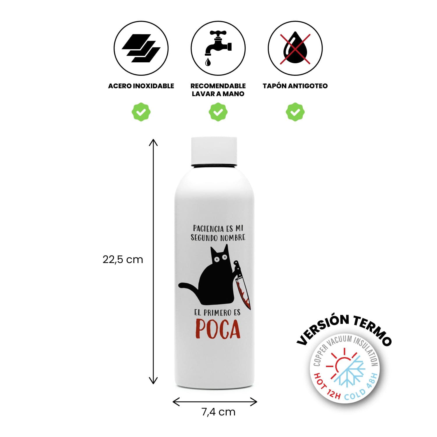 Botella Paciencia es mi segundo nombre