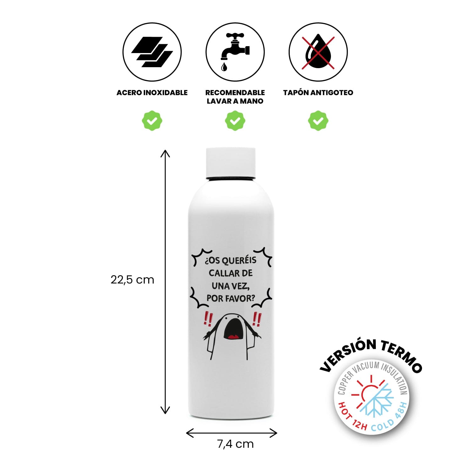 Botella Os queréis callar de una vez?