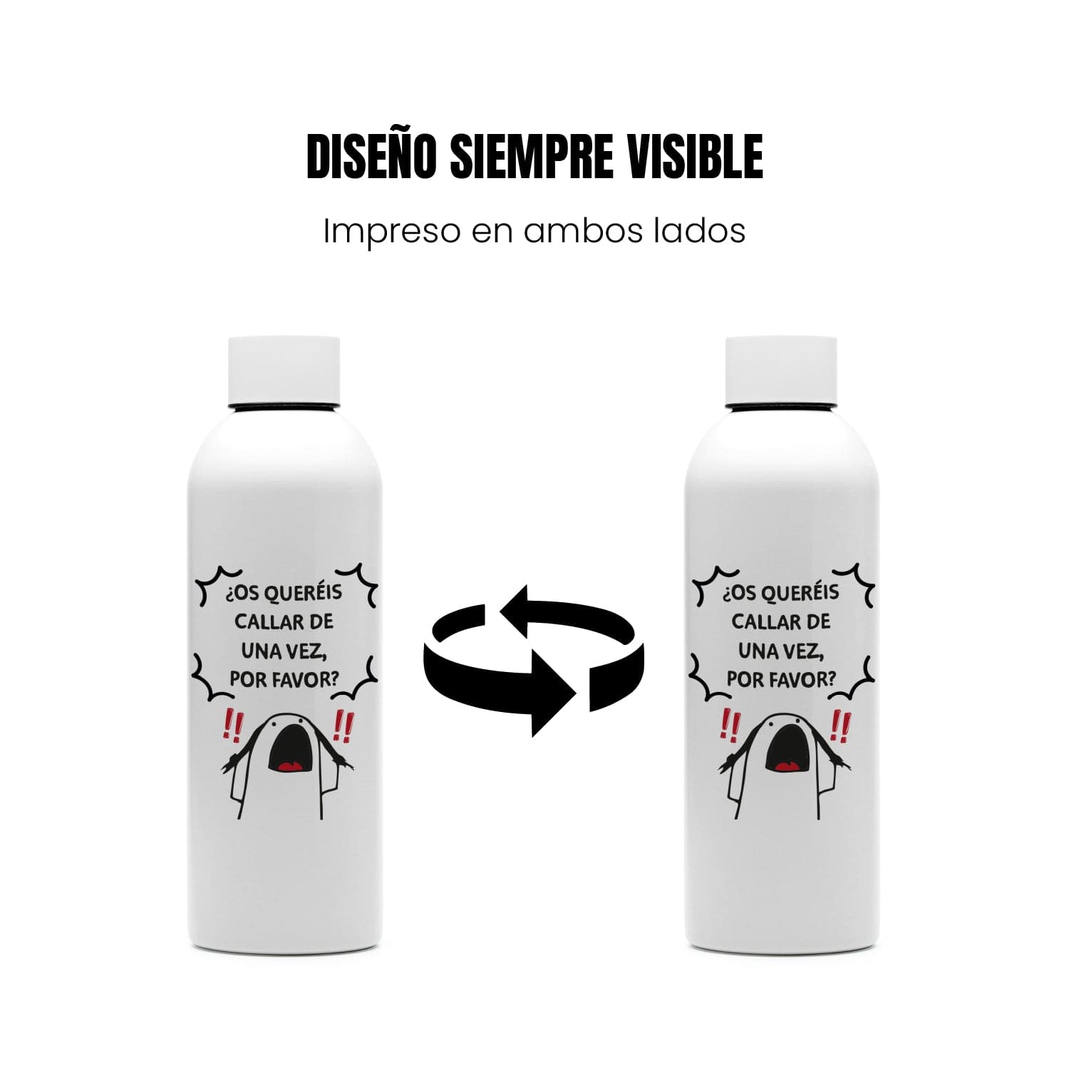 Botella Os queréis callar de una vez?