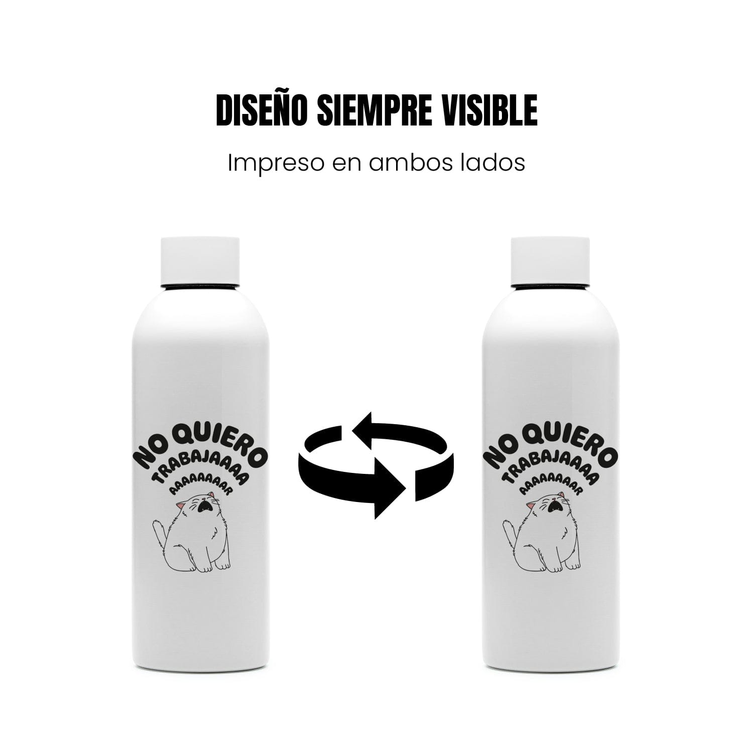 Botella No quiero trabajar