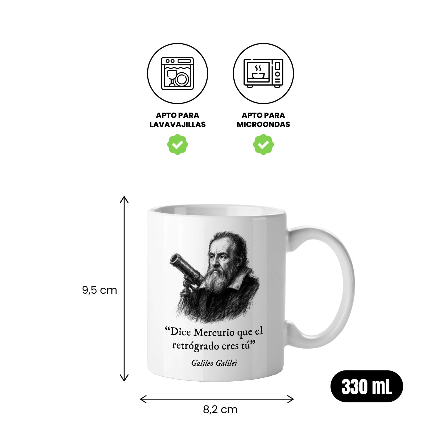 Taza Dice Mercurio que el retrógrado eres tú. Galileo