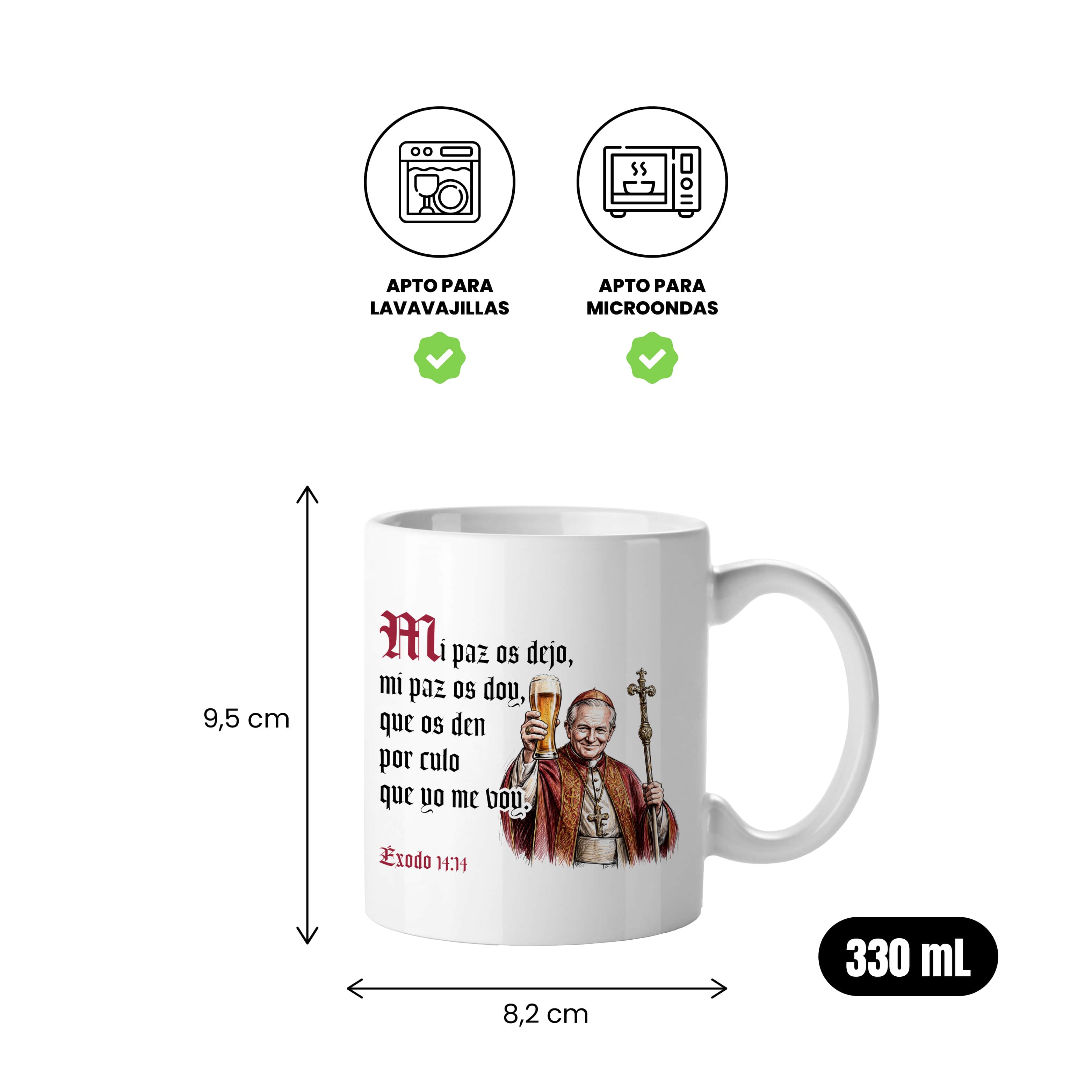 Taza Mi paz os dejo, mi paz os doy, que os den por culo que yo me voy