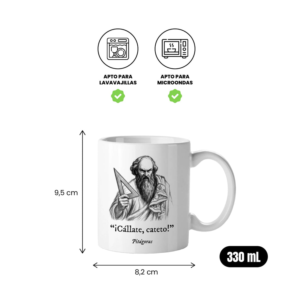 Taza Cállate, cateto. Pitágoras