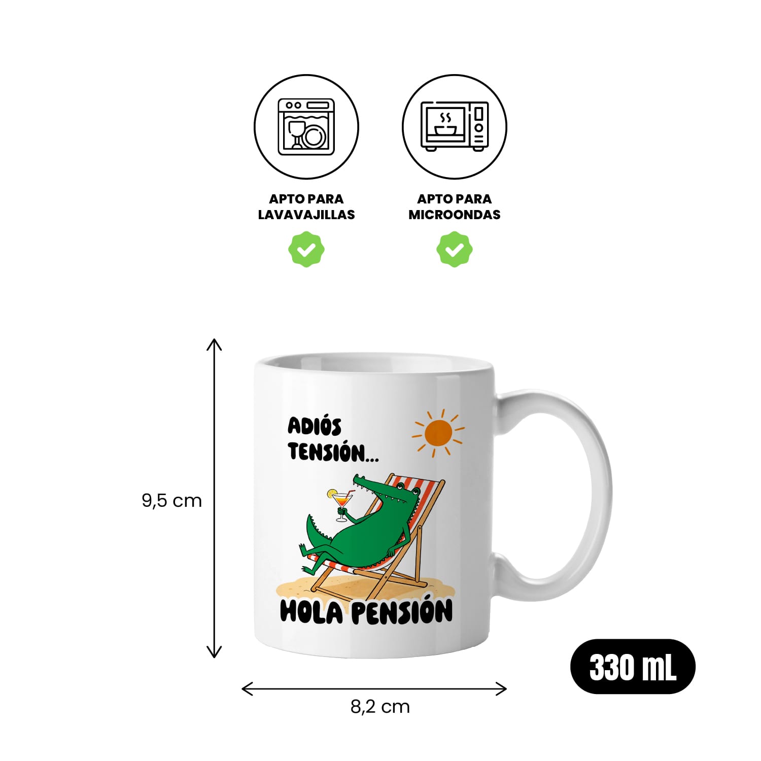 Taza Adiós, tensión. Hola pensión