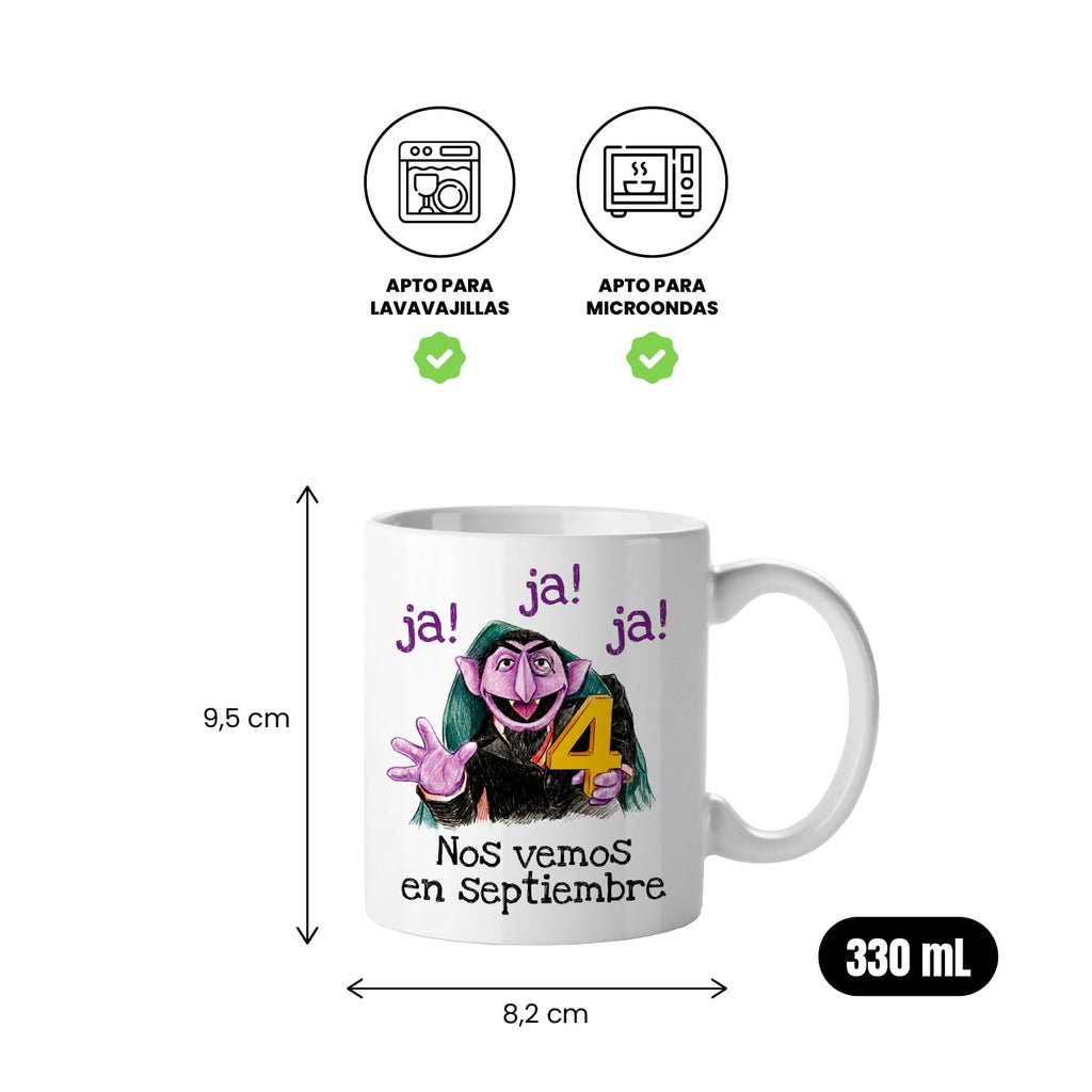 Taza ja! ja! ja! Nos vemos en septiembre