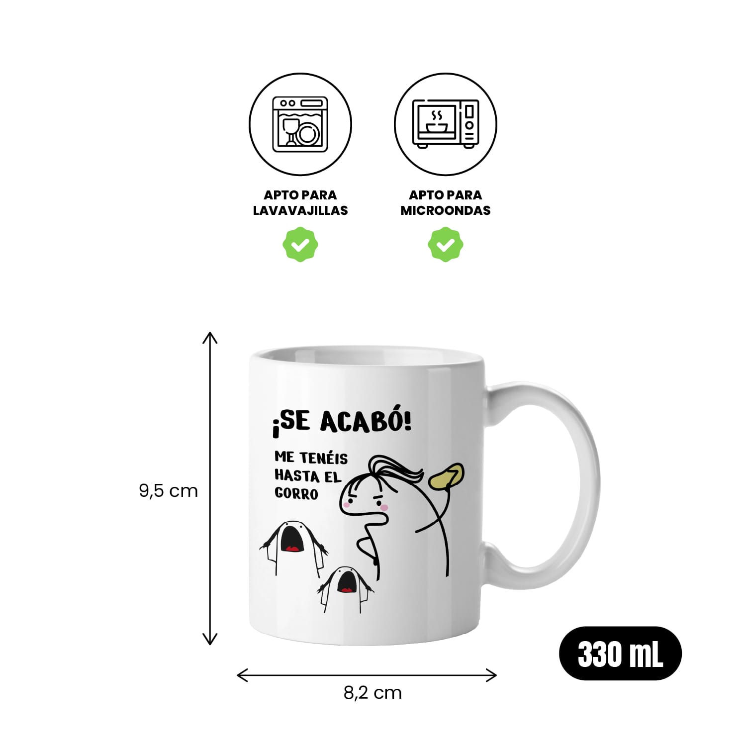 Taza Se acabó. Me tenéis hasta el gorro