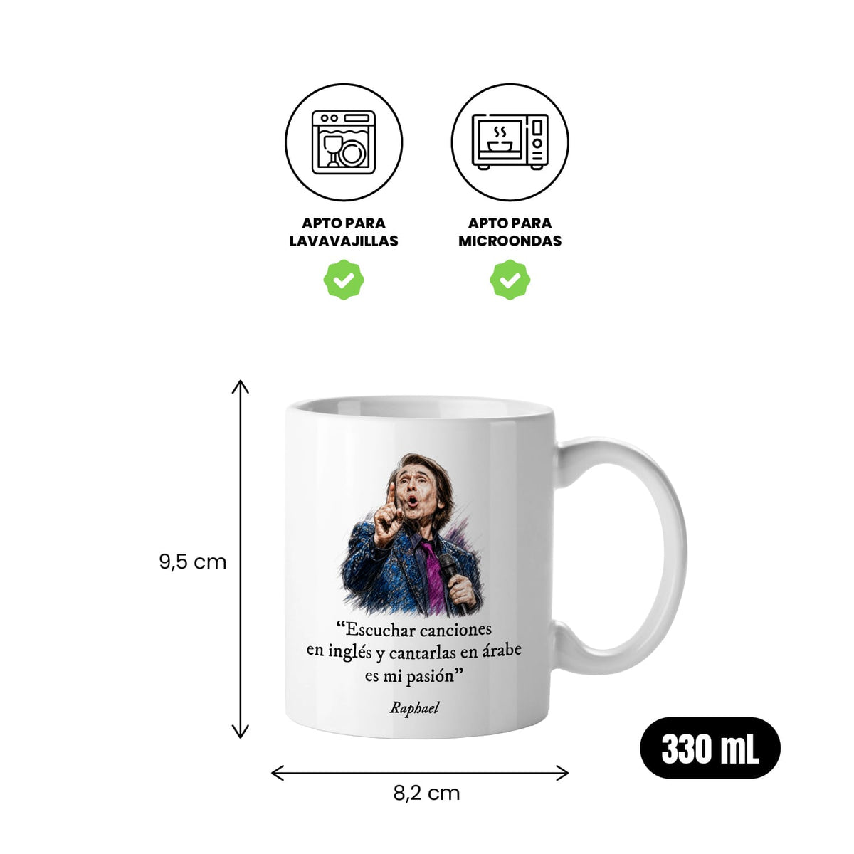 Taza Escuchar canciones en inglés y cantarlas en árabe es mi pasión. Raphael
