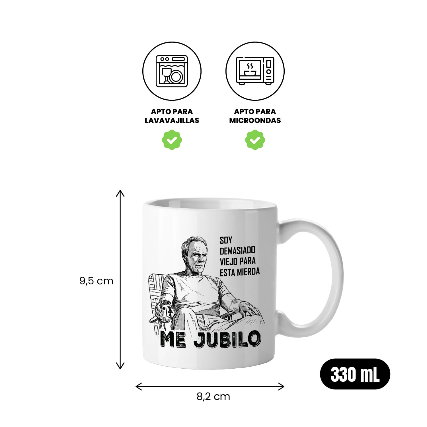 Taza Soy demasiado viejo para esta mierda. Me jubilo.