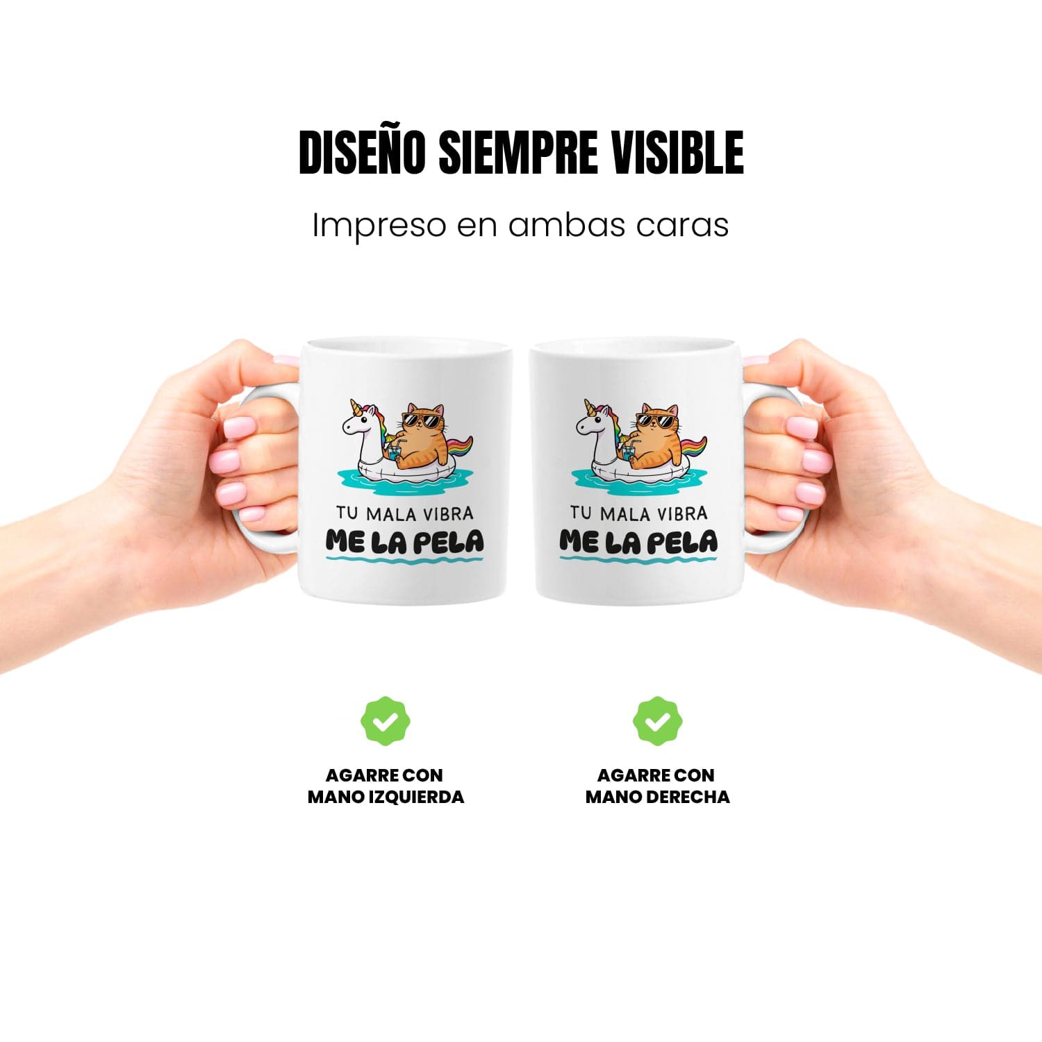 Taza Tu mala vibra me la pela