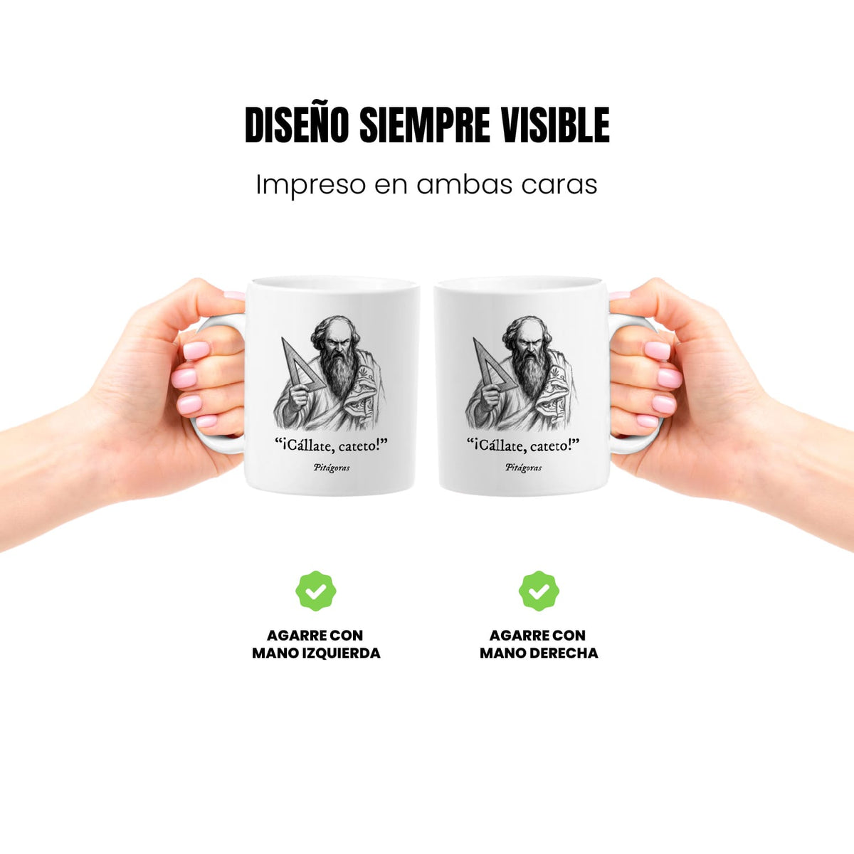 Taza Cállate, cateto. Pitágoras