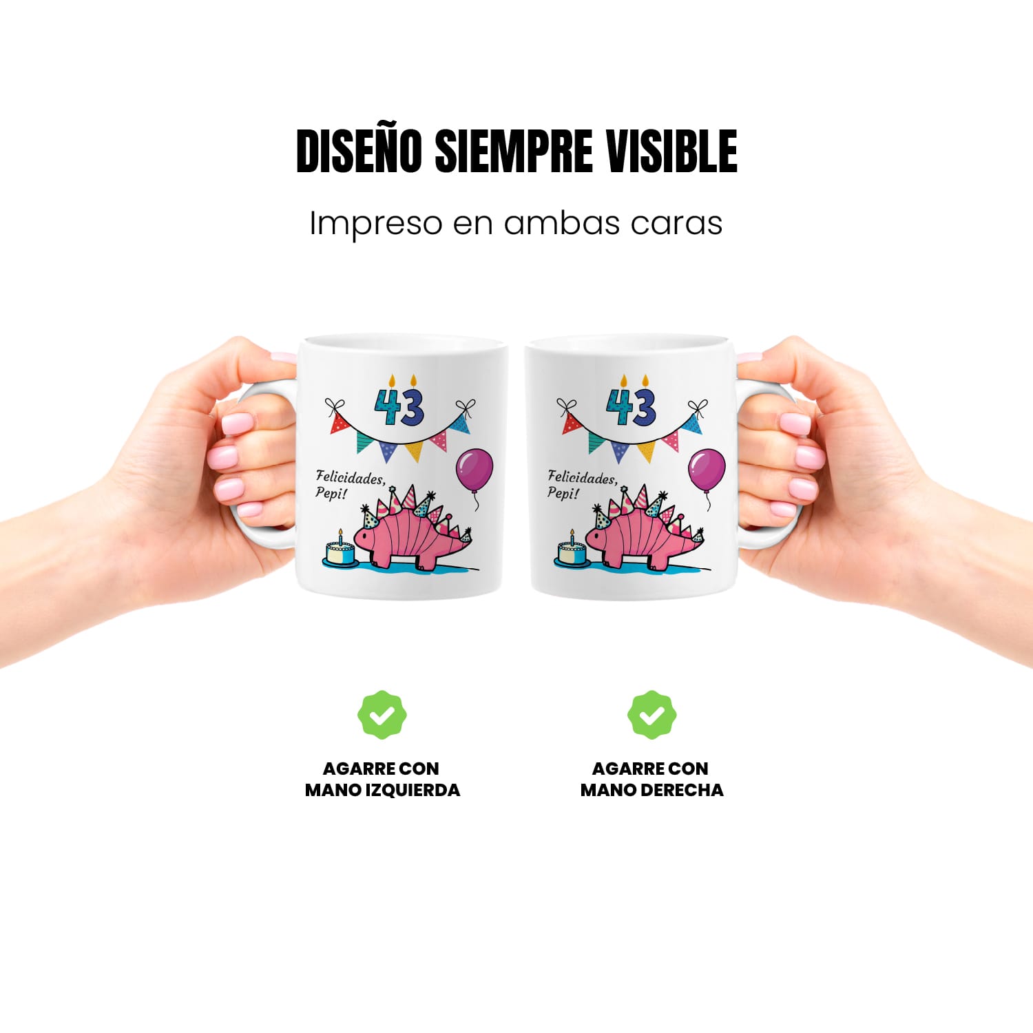 Taza Cumpleaños personalizada dinosaurio