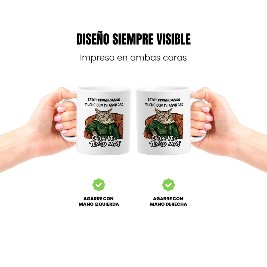 Taza Estoy progresando mucho con mi ansiedad