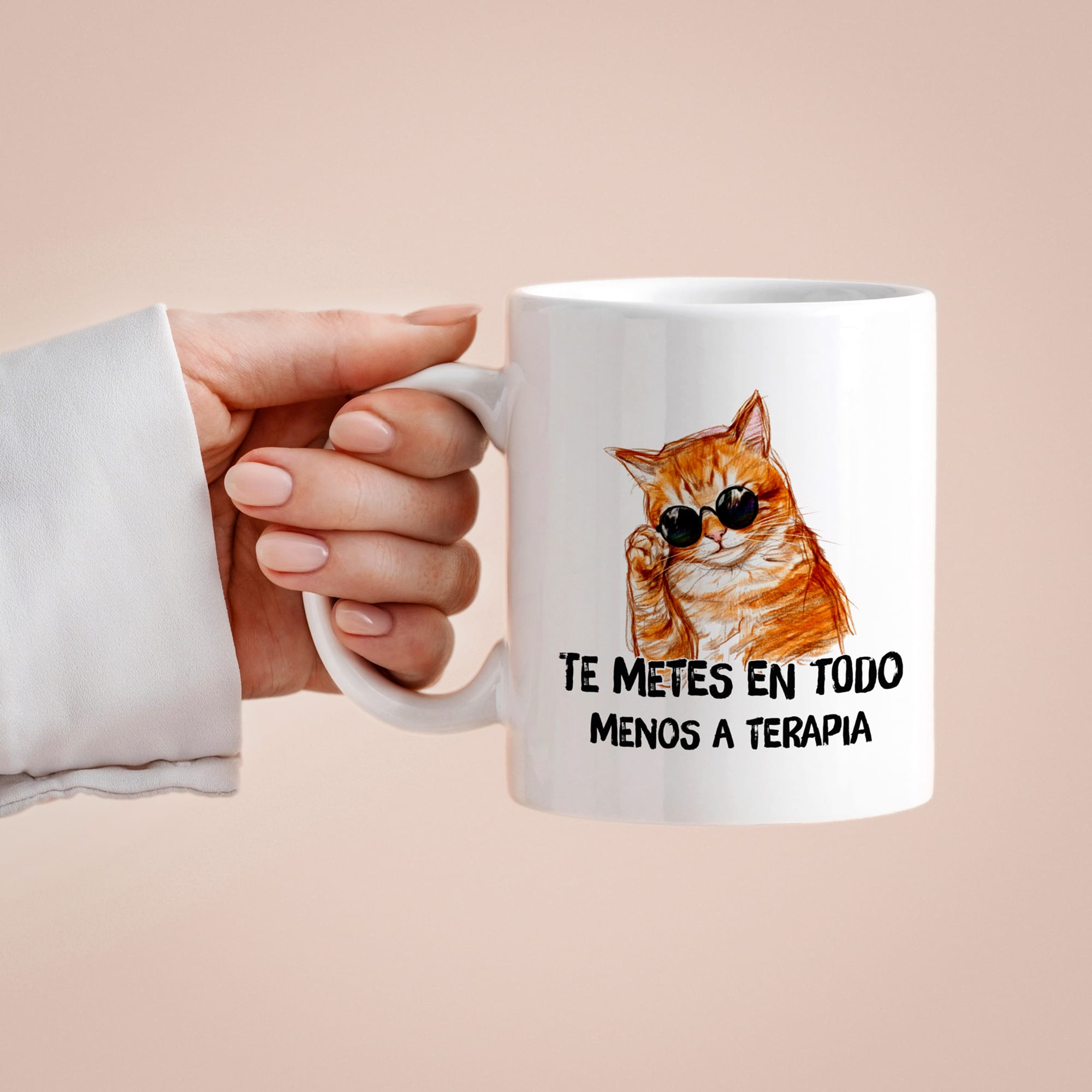 Taza Te metes en todo menos a terapia