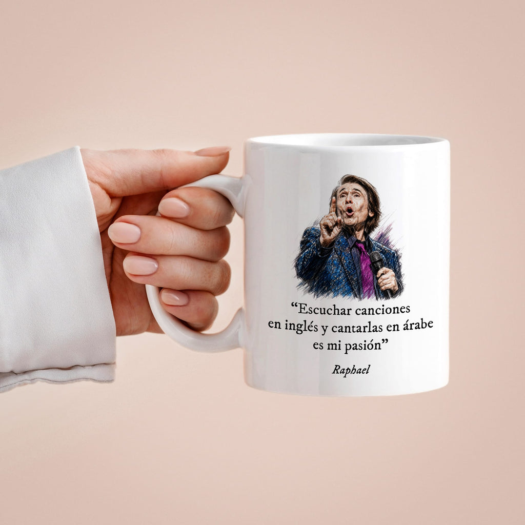 Taza Escuchar canciones en inglés y cantarlas en árabe es mi pasión. Raphael