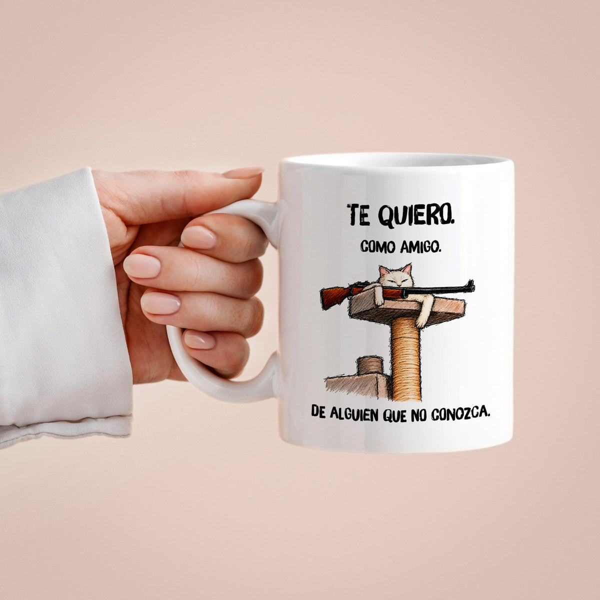 Taza Te quiero como amigo de alguien que no conozca