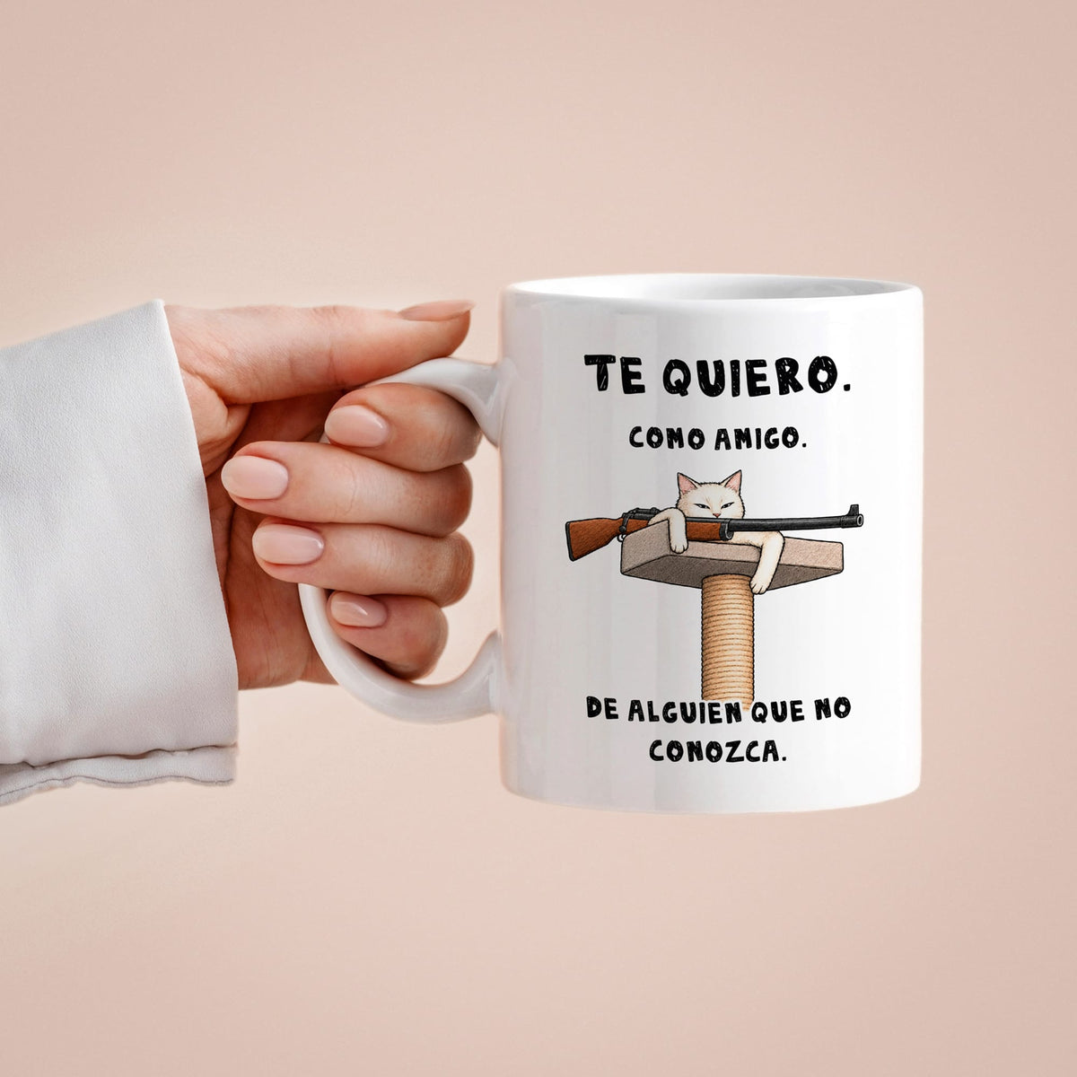 Taza Te quiero como amigo de alguien que no conozca