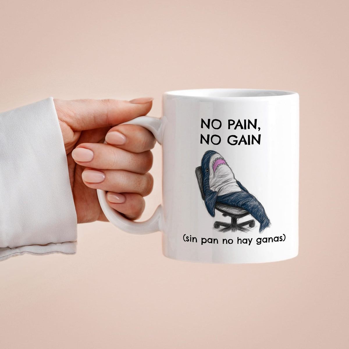 Taza No pain no gain (sin pan no hay ganas)