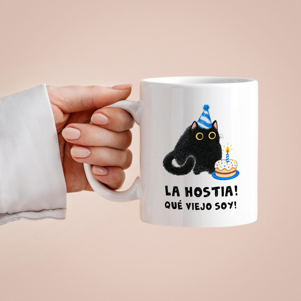 Taza Cumpleaños Hostia qué viejo soy