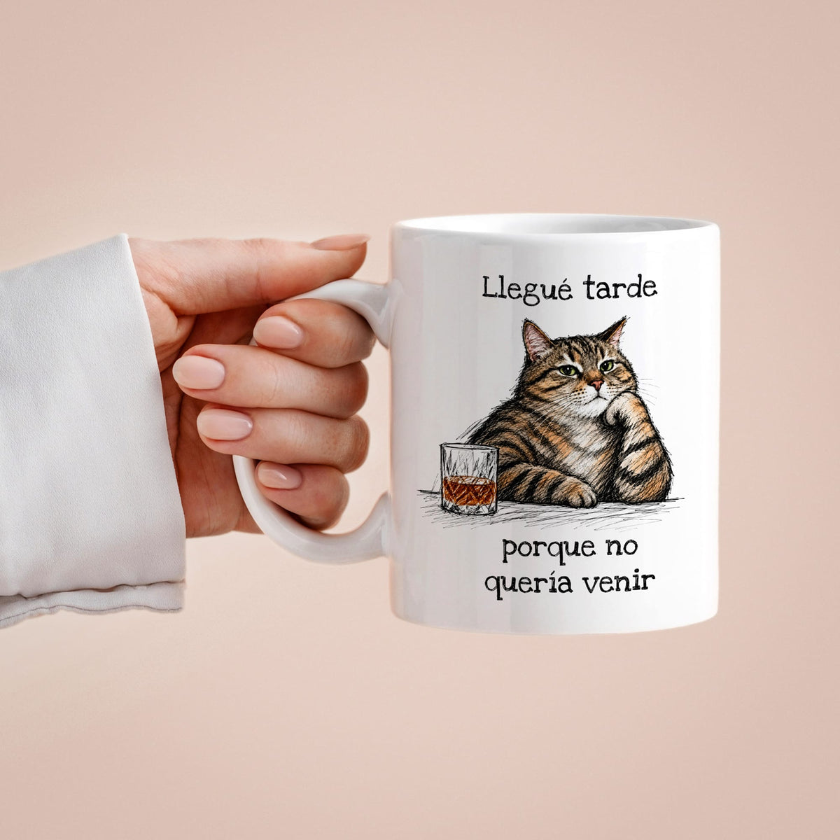 Taza Llegué tarde porque no quería venir