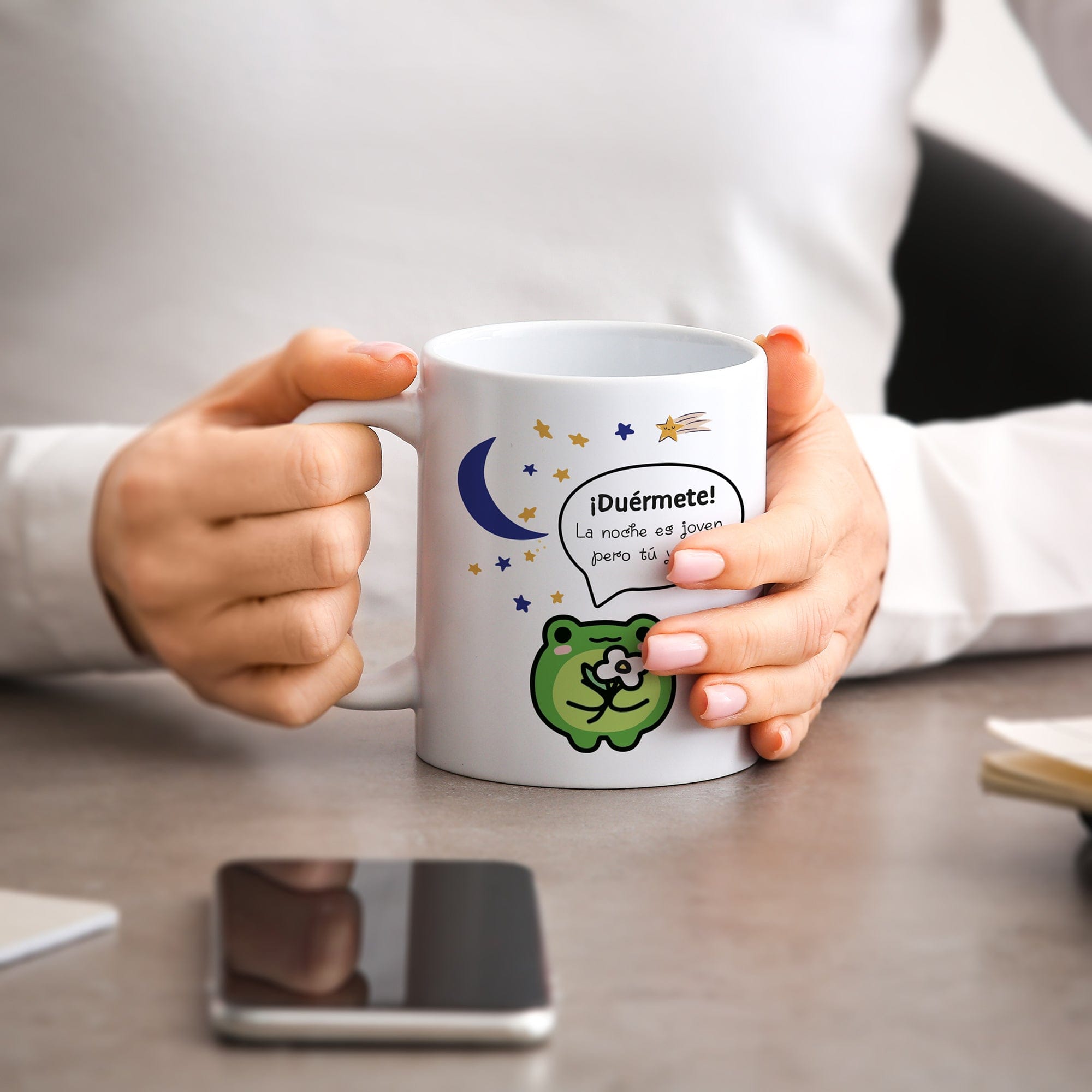 Taza Duérmete, la noche es joven, pero tú ya no