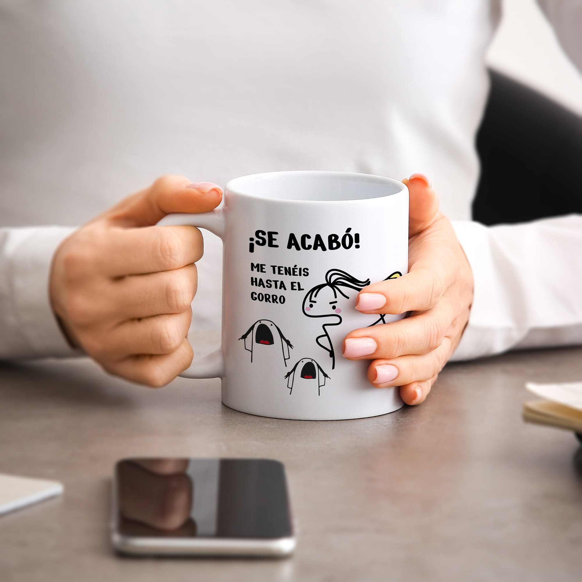 Taza Se acabó. Me tenéis hasta el gorro