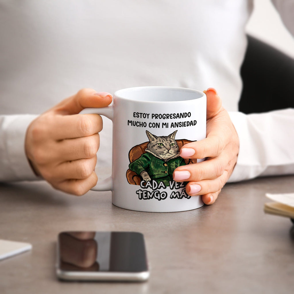Taza Estoy progresando mucho con mi ansiedad